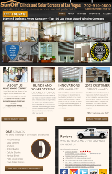 SunOff Blinds of Las Vegas website link