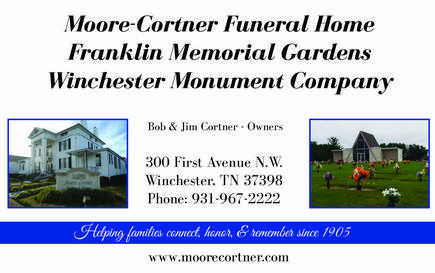 Thank you Moore-Cortner Funeral Home for sponsoring the Community Calendar