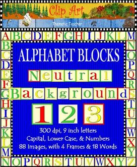 alphabet block letters clip art