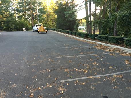 line striping before picture, parking lot striping