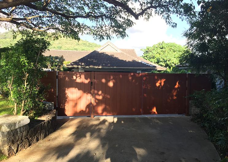 ISLAND RAILING & GATES LLC Gates Hawaii, Knotwood Gates