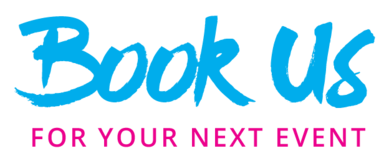 Book Us Now for your next event image linked to Contact Us page