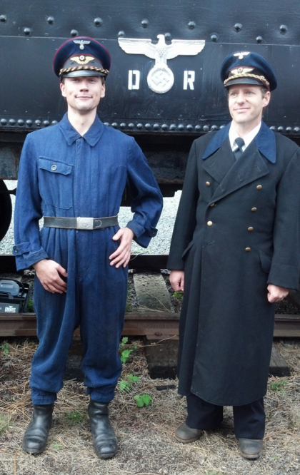 WW2 German Reichsbahn train personnel, engineer and conductor
