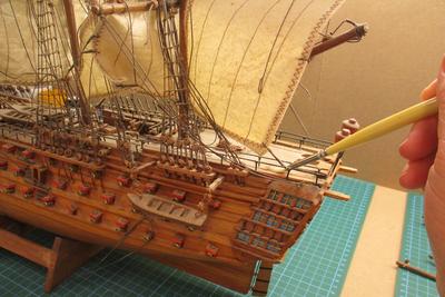 Repair for plastic model boat