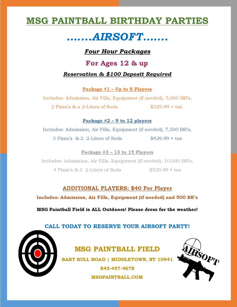 AIRSOFT BIRTHDAY PARTIES