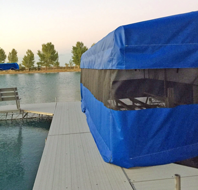 drop curtains, boat lift sides, boat lift canopy