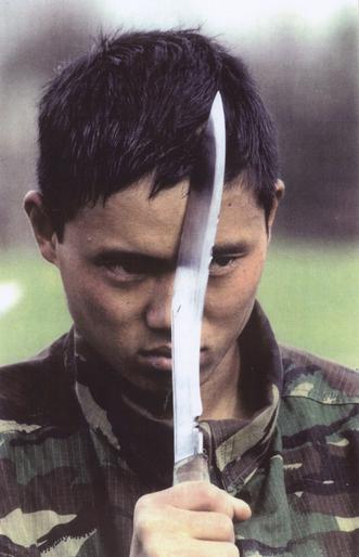 Kukri in the hands of a young Gurkha soldier