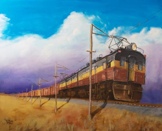 Electric Railroad Locomotive Painting