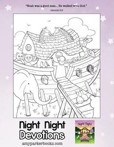 Night Night Devotions coloring pages