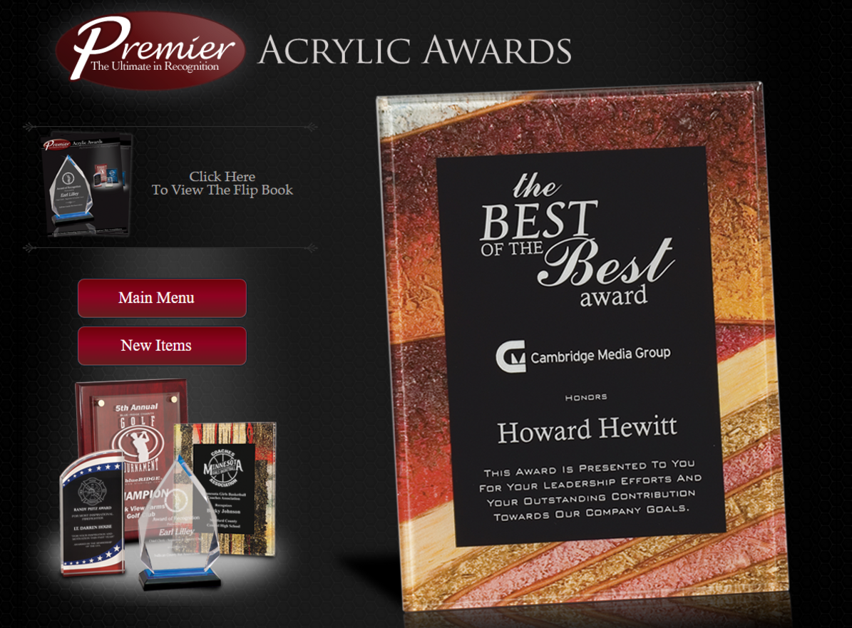 Personalized Acrylic Awards Custom Engraved Plaques Trophies
