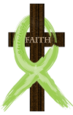 Lime Green Painted Ribbon Lymphoma Designs