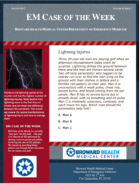 0815 -4 Lightning Injuries (written by Steve McCauley, MSIV)