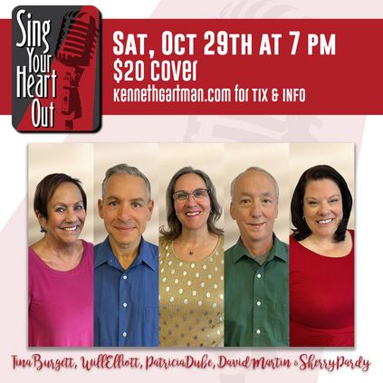 Tina Burgett, Will Elliott, Patricia Dube, David Martin and Sherry Pardy in "Sing Your Heart Out"