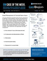 Cervical Spine Injury, EM, Michael Pham, Collar, C spine