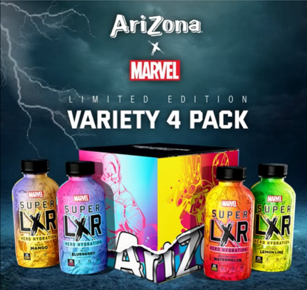 Geekpin Entertainment, Marvel, Arizona, Arizona Tea, Super LXR Hero Hydration