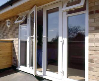 UPVC french door with side panel