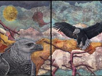 Eagles: Monoprint/Collagraph by Jack Pachuta