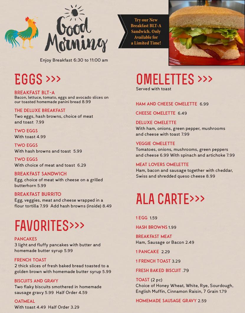 Hearthstone Oven Menu