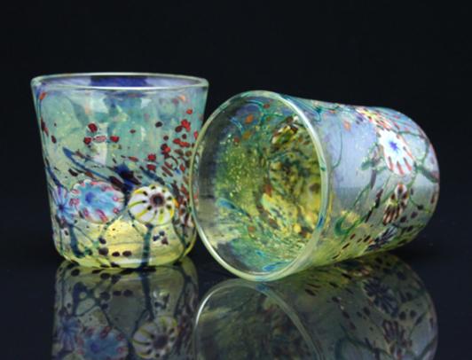 art glass drinking glasses