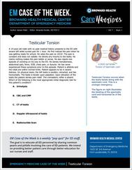 Testicular Torsion, ER, EM, Kanan Patel