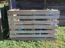 Colby's Army photo of a sustainable pallet container for garden hoses