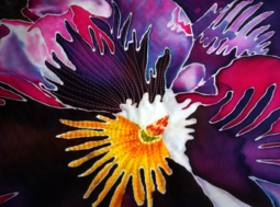Silk Painting, Purple Pansy, Tracy Harris