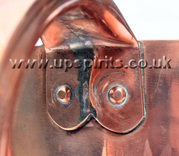 Copper rum measure-Round-Royal Navy-Handle upper fixing-external