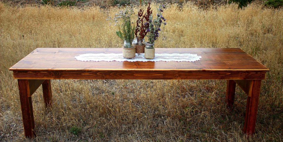 Rustic Parties farmhouse tables in Orange county