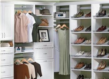 custom closet white melamine