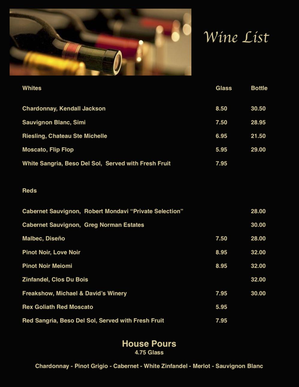 Wine List