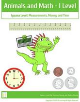 Preschool & K eBook 'Animal and Math' series #9: Measurements, Money, and Time.