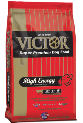 Victor High Energy dog food for active dogs