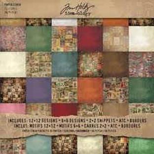  French Industrial Paper Stash by Tim Holtz Idea-ology, 36  Sheets, Double-Sided Cardstock, Various Sizes, Multicolored, TH93052 :  Scrapbooking Supplies : Arts, Crafts & Sewing