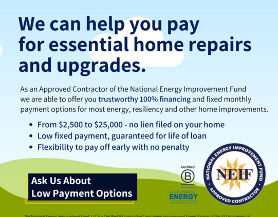 financing for standby generators and home improvement projects