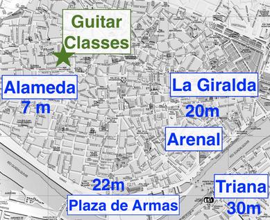 Spanish and classical guitar lessons in the center of Seville