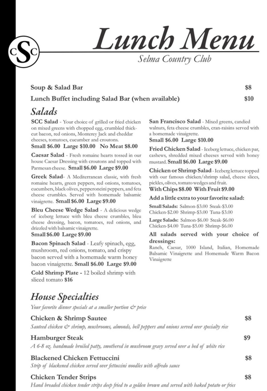 Sample Menu