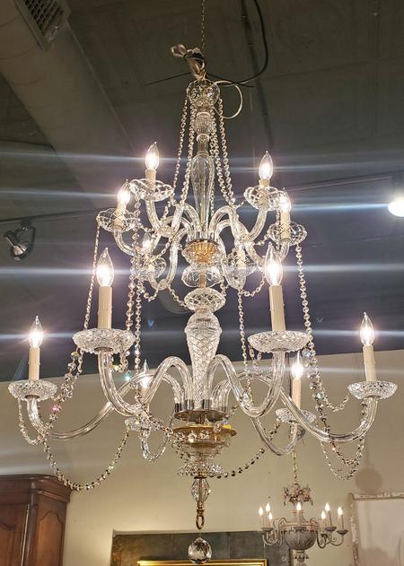 new vintage antique crystal chandelier, French