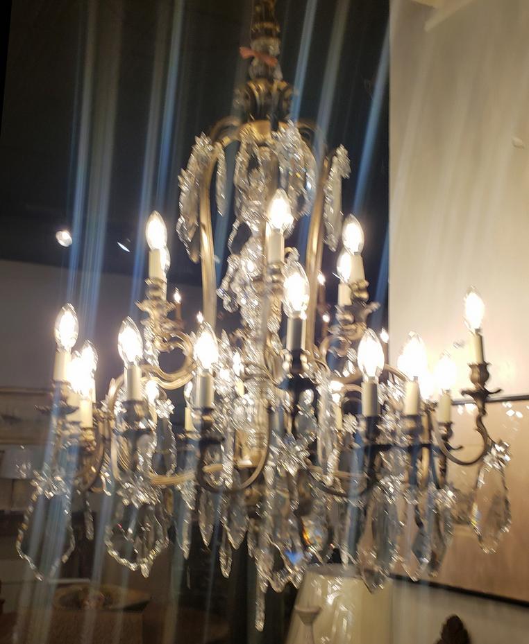 antique vintage crystal chandelier french huge large