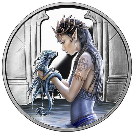 Anne Stokes Dragons Series Friend Or Foe 1 oz Silver Proof Capsuled Round W/COA