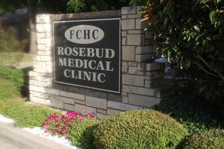 Rosebud Clinic exterior brick sign