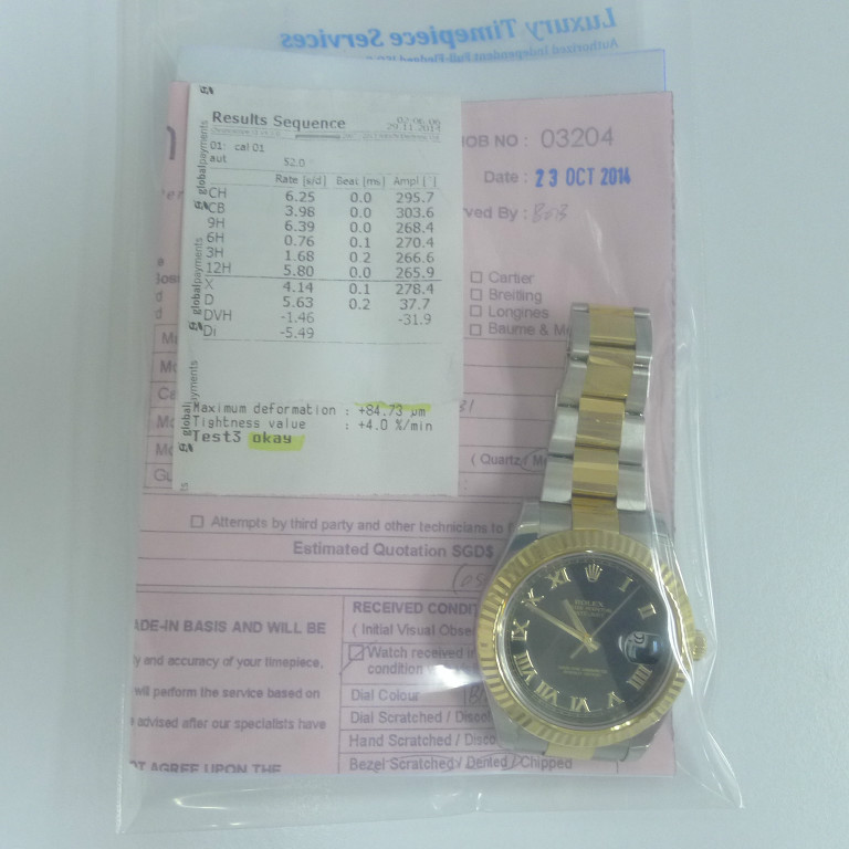 Rolex watch service repair overhaul in Singapore