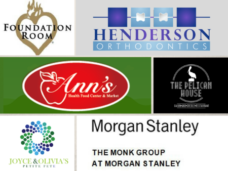 Foundation Room Dallas, Henderson Orthodontics, Ann's Health Food, The Pelican House, Joyce & Olivia's, Morgan Stanley Monk Group