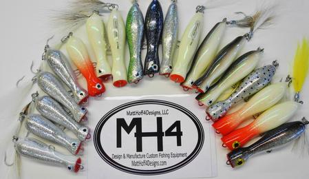  Fishing Lures Kit, Center Balance Design Varnished