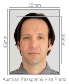 Austrian Passport and Visa Photo