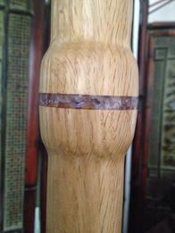 Oak lamp - Amethyst inlay