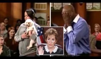 An Emotional judgment by Judge Judy The dog chooses his owner