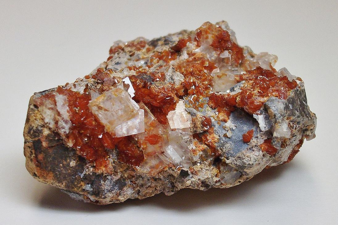 Vanadinite crystals - San Carlos Mine, Chihuahua, Mexico
