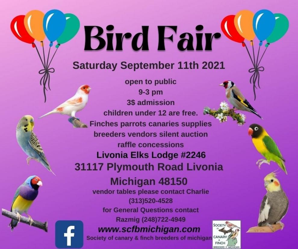 Spring & Fall Bird Fair Society of Canary & Finch Breeders of Michigan