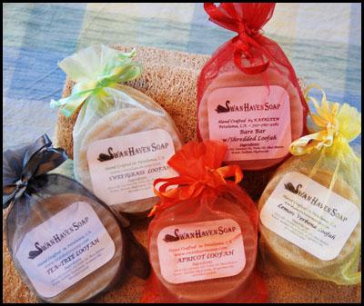 Swan Haven Soap near Petaluma CA makes all natural hand-crafted soaps and bath products