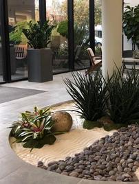 Zen Garden design indoor plants
